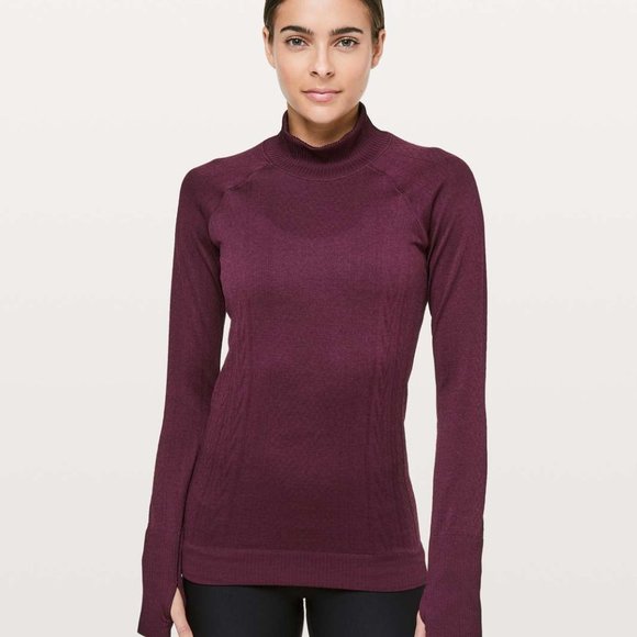 Lululemon Rest Less Mock Pullover Top Size 4 Adobe